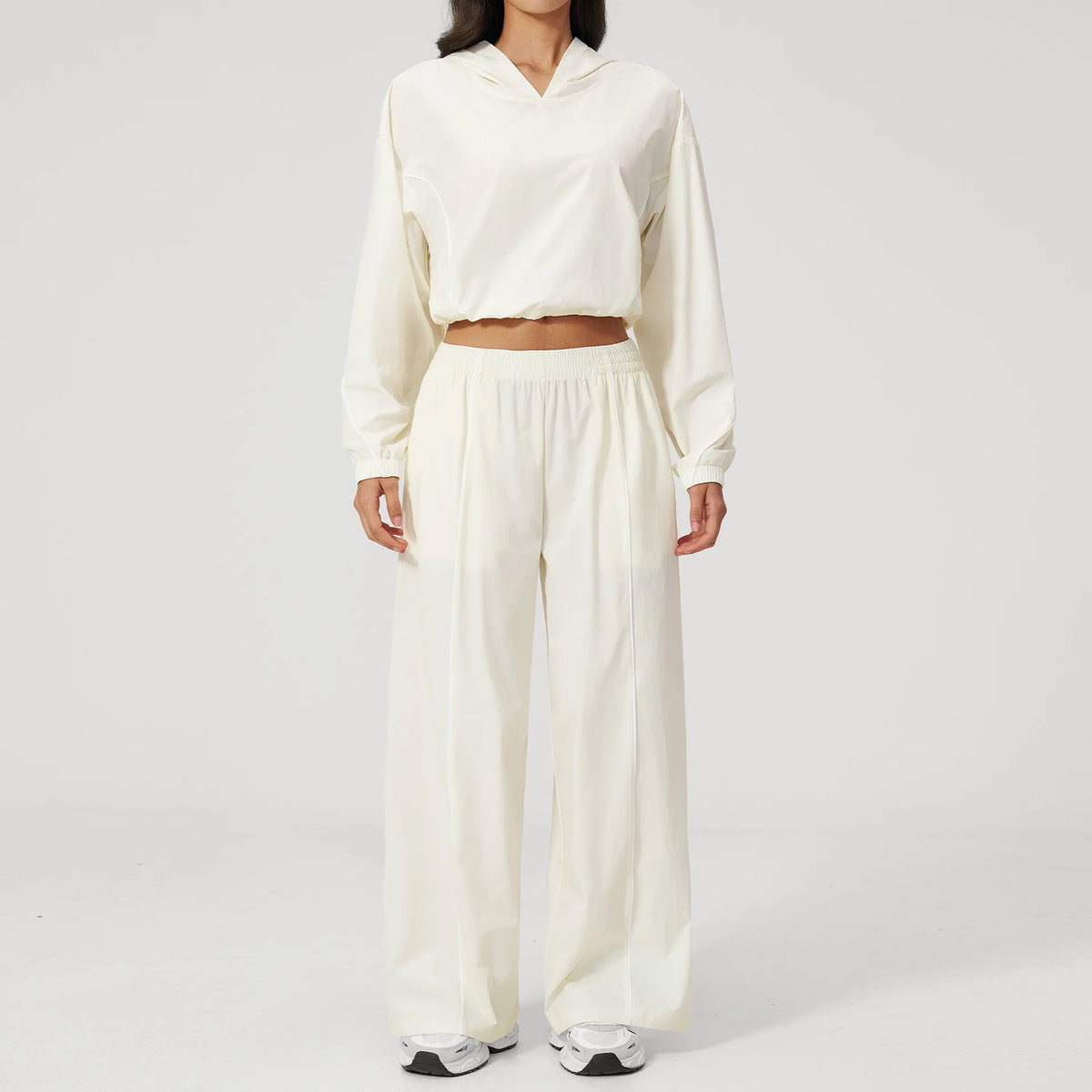 Hooded Two-Piece Set — Milky Apricot, hooded jacket + pants
