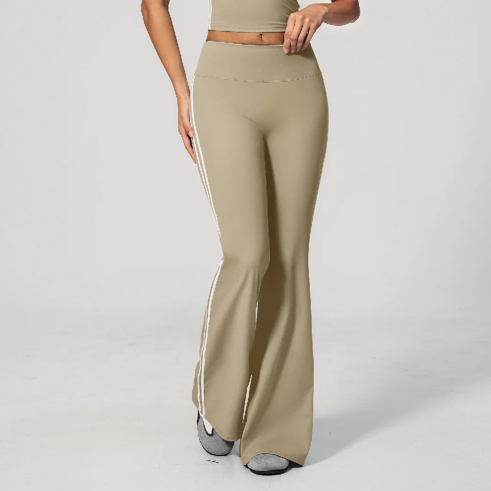 Side-Stripe Flared Pant — NUVRYA, view 4 of 12