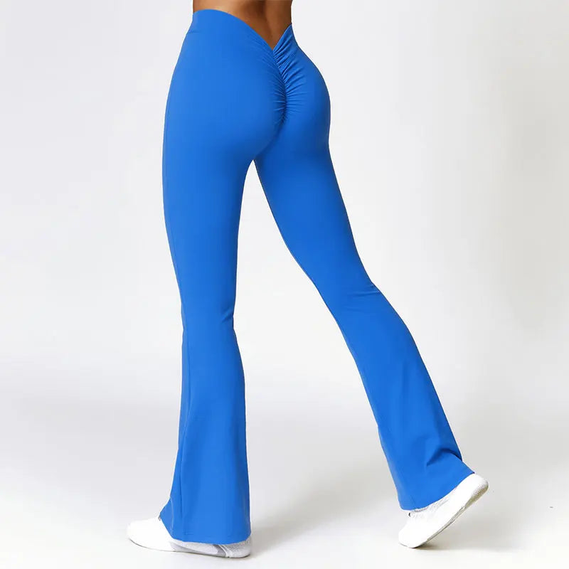 V-Back Flared Legging — NUVRYA, view 4 of 5