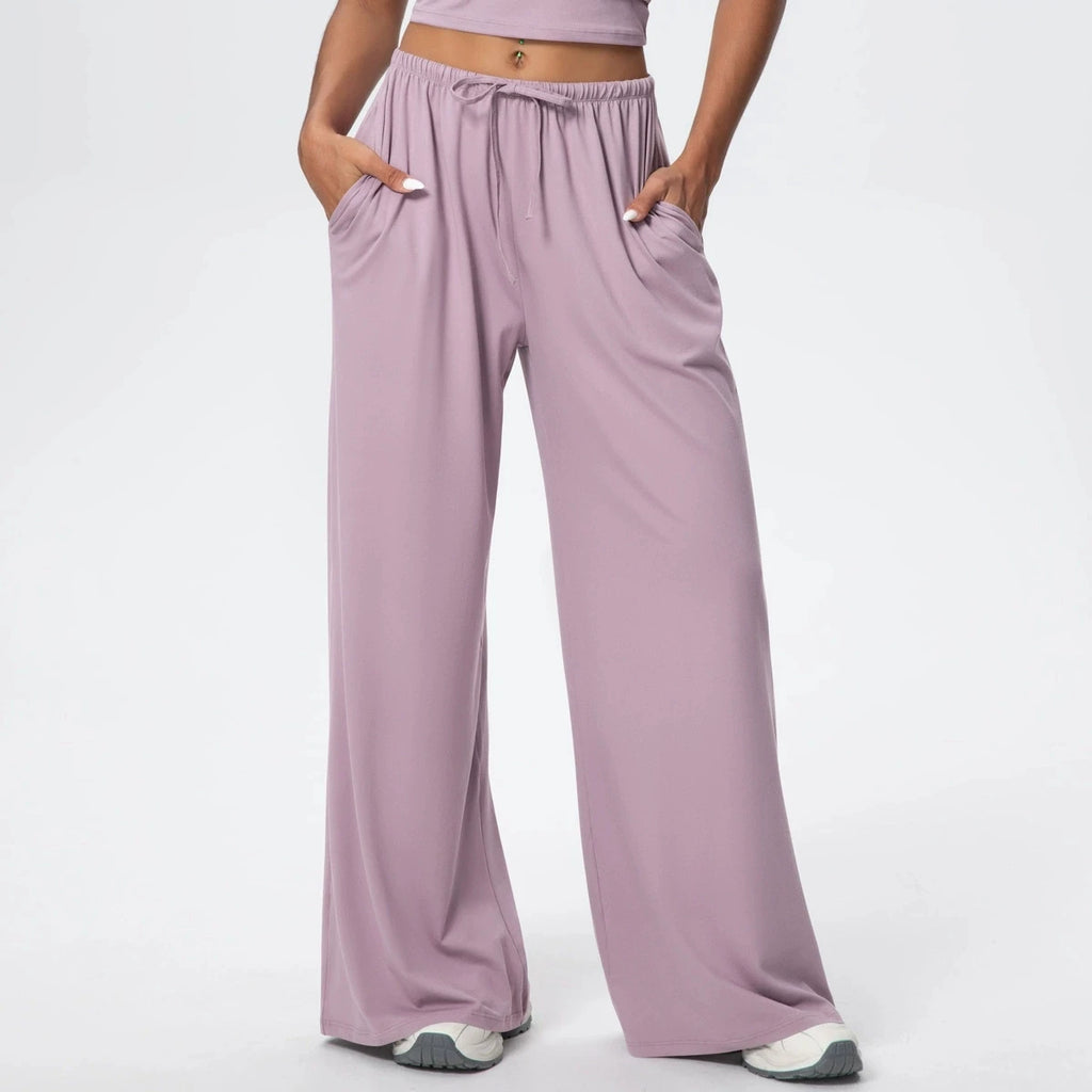 Wide-Leg Drawstring Pant — NUVRYA, view 4 of 10