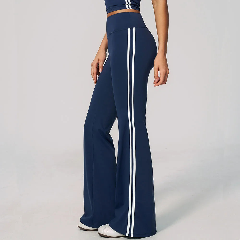 Side-Stripe Flared Pant — NUVRYA, view 1 of 12