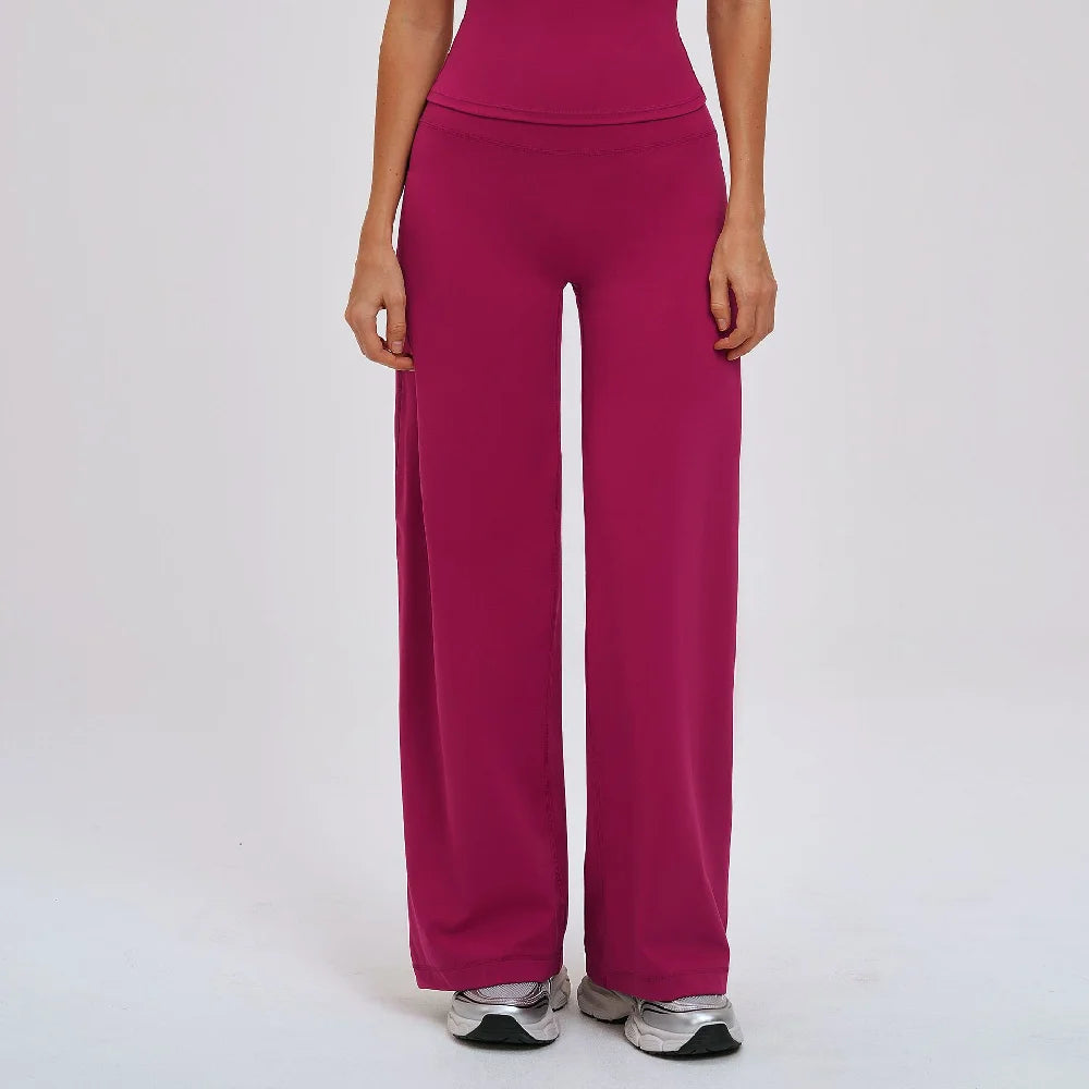 High-Waist Wide-Leg Pant — NUVRYA, view 4 of 21