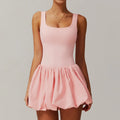 Puff-Hem Tank Dress