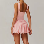 Puff-Hem Tank Dress