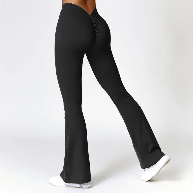 V-Back Flared Legging — NUVRYA, view 2 of 5