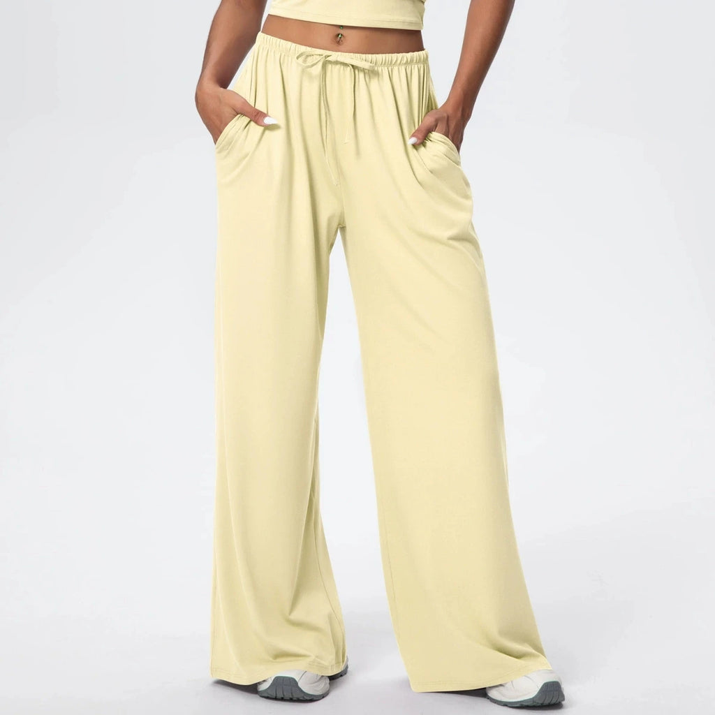 Wide-Leg Drawstring Pant — NUVRYA, view 9 of 10