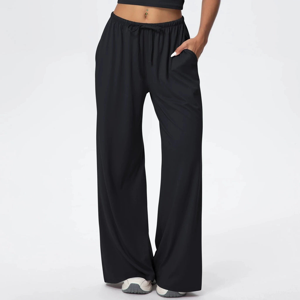 Wide-Leg Drawstring Pant — NUVRYA, view 2 of 10
