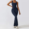 Sleeveless Flared Jumpsuit — NUVRYA, view 6 of 9