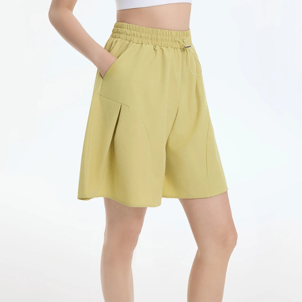 Pleated Wide-Leg Short — NUVRYA, view 2 of 6