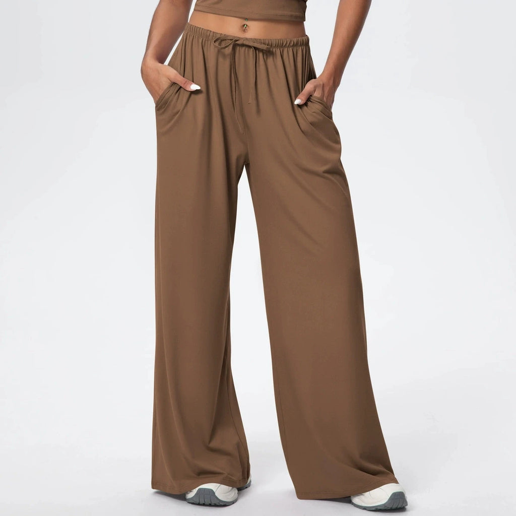 Wide-Leg Drawstring Pant — NUVRYA, view 7 of 10