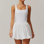 Puff-Hem Tank Dress