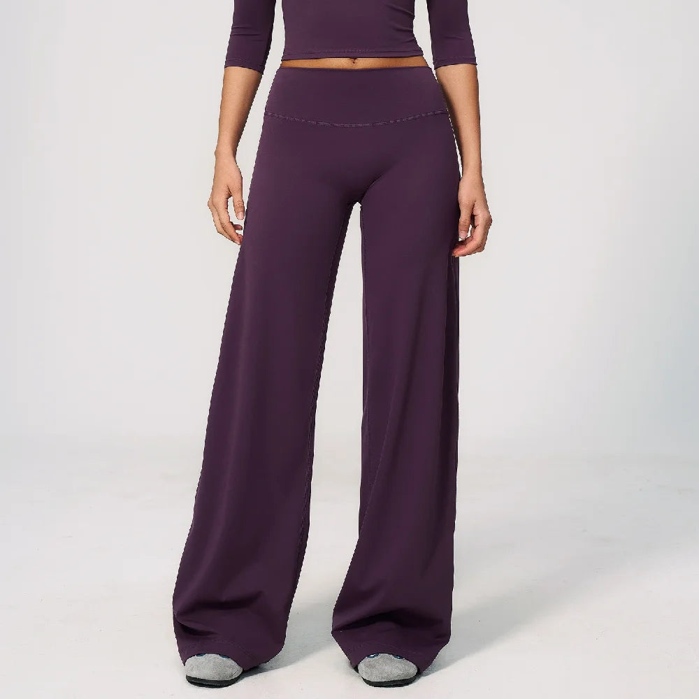 High-Waist Wide-Leg Pant — NUVRYA, view 3 of 21