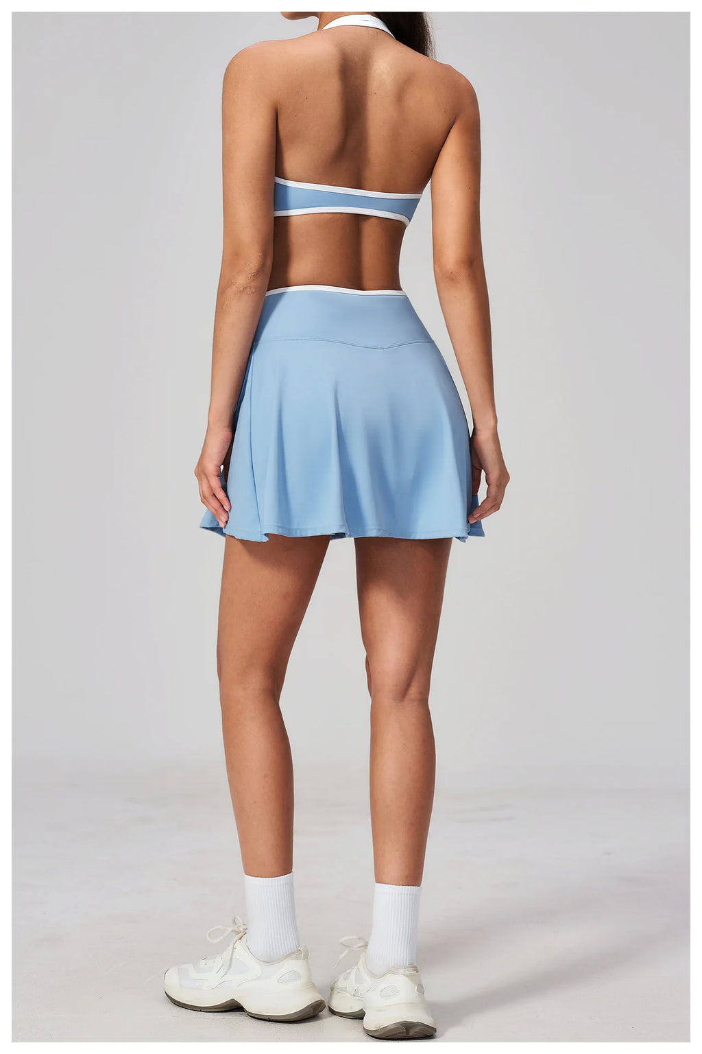 Contrast-Trim Halter Bra — view 11