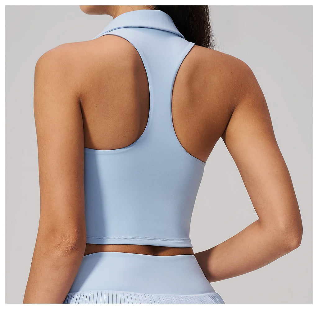 V-Neck Polo Crop Top — view 12